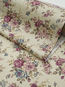 Сатин "Цветочное послание" цв.светло-бежевый, ш.1.6м, хлопок-100%, 110гр/м.кв
