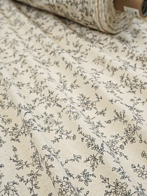 Хлопколен с вареным эффектом "Цветочный лабиринт", ш.2.5м, хл-92%, лен-8%, 110гр/м.кв
