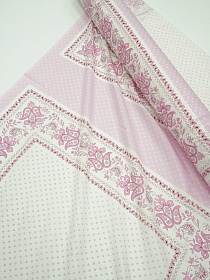 Мерный лоскут Ситец "Сказочный цветок" (Гол.платок 0.95м*0.95м) цв.розовый, ш.0.95м, хл-100%, раппорт 100см