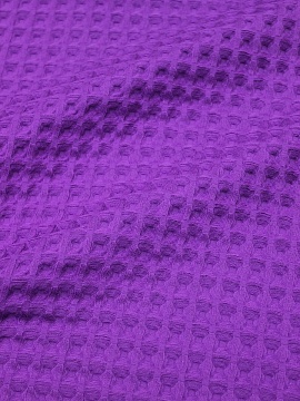 Вафельное премиум-полотно "Бохо" цв.фиолетово-пурпурный, ш.1.44м, хлопок-100%, 240гр/м.кв