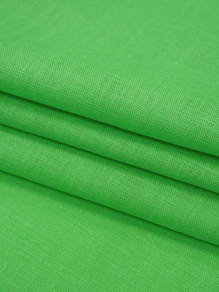 Лен костюмный с умягчением цв.Салатово-зеленый, ш.1.5м, лен-100%, 190гр/м.кв