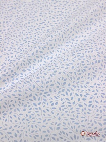 Перкаль "Мелкая листва" цв.серо-голубой, ш.1.5м, хлопок-100%, 105гр/м.кв