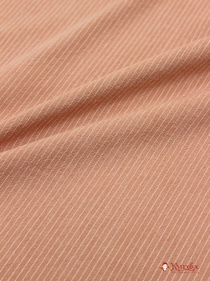 Пестрядь "Мелкая полоска на коричнево-розовом", ш.1,40м,  хл-95%, п/э-5%, 165гр/м.кв