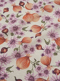 Полулен "Луков день" (на суровом), ш.1.5м, лен-30%, хлопок-70%, 140гр/м.кв