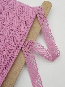 Кружево хлопок-90%, п/э-10%, 25мм, цв.розовый