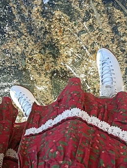 Зимний образ из хлопкольна "Цветущие веточки"