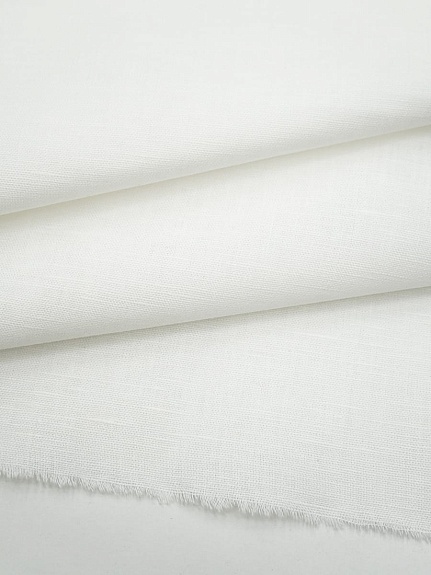 Полулен цв.Белый, ш.1.5м, лен-47%, хлопок-53%, 190гр/м.кв