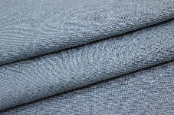 Лен костюмный с эффектом мятости цв.Серо-бирюзовый винтаж-2, ш.1.45м, лен-100%, 250гр/м.кв