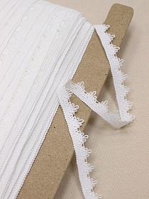 Кружево цв.белый, 17мм, хлопок-83%, п/э-17%