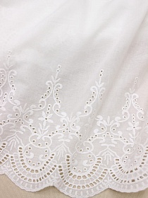 Шитье цв.молочно-белый (общая ширина 315мм, ширина вышивки 185мм), хлопок-100%, батист