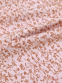 Вискоза с хлопком "Барбариски" цв.терракотовый на пыльно-розовом, 1.45м, хл-70%, виск-30%, 90гр/м.кв