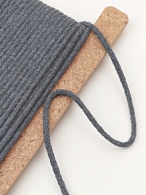 Шнур цв.темный джинс-2, ш.5мм, хлопок-100%