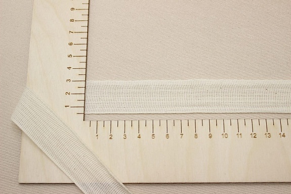 Лента тафтяная цв.суровый, ш.25мм, хлопок-100%