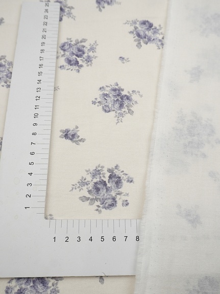 Хлопок Персик "Облачко роз", ш.2.5м, хлопок-100%, 130гр/м.кв