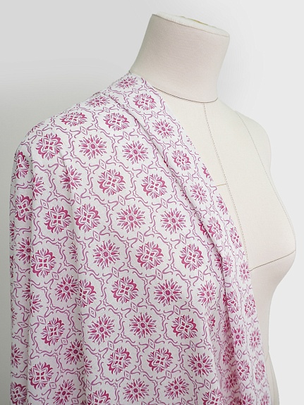 Перкаль "Вильяна" цв.малиновый, ш.1.5м, хлопок-100%, 100гр/м.кв