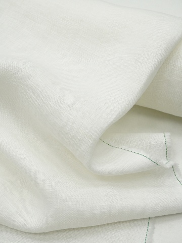 Лен костюмный с эффектом мятости цв.Белый, ш.1.45м, лен-100%, 190гр/м.кв