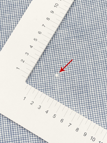 Лен сорочечный пестротканый с умягчением "Мелкая клетка" цв.белый/синий, ш.1.5м, лен-100%