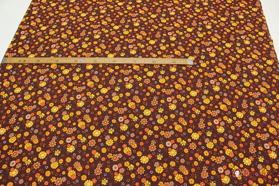 Фланель "Василиса" цв.коричневый, ш.1.5м, хлопок-100%,180гр/м.кв