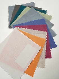 Комплект образцов "Полулен костюмный, Россия" лен 30%, хлопок 70%,  ш.1,5м