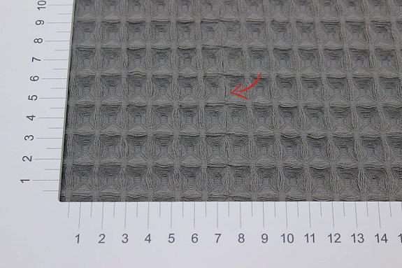 Вафельное премиум-полотно "Бохо" цв.шалфей, СОРТ2, ш.1.8м, хлопок-100%, 240гр/м.кв