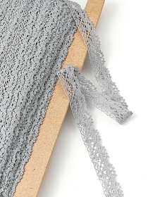 Кружево цв.серый, ш.25мм, хлопок-90%, п/э-10%, рис.044/7