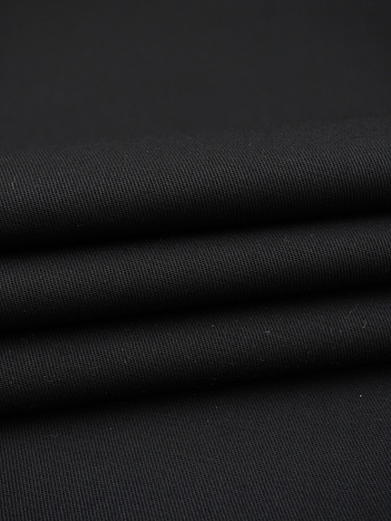 Саржа цв.Черный, ш.1.5м, хлопок-100%, 260гр/м.кв