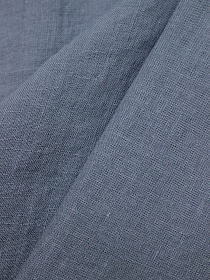Лен постельный с эффектом мятости цв.Серо-синяя дымка, ш.2.5м, лен-100%, 150гр/м.кв