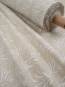 Полульняной репс "Белый шелест" (на суровом), ш.1.6м, лен-26%, хлопок-74%, 200гр/м.кв