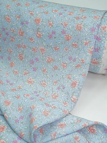 Штапель "Весея" цв.голубой, ш.1.45м, вискоза-100%, 110гр/м.кв