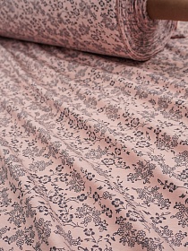 Трикотаж Кулир.гладь "Цветочный круговорот" цв.св.лососевый, ш.1.96м (0.98*2, чул), Компакт, хл-100%, 140гр/м.кв