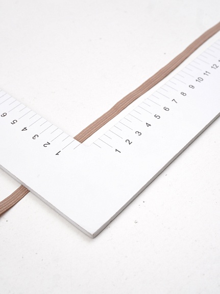 Резинка бельевая, цв.Кофейно-сливочный, ш.7мм, 10м