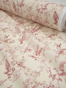 Батист (Digital) "Сад мелодий" цв.шампань, ш.1.5м, хлопок-100%, 90гр/м.кв