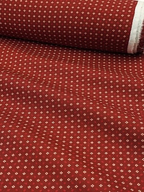 Импорт. хлопок "Набойка - микроцветочек" цв.т.бордово-терракотовый, ш.1.45м, хлопок-100%, 100гр/м.кв