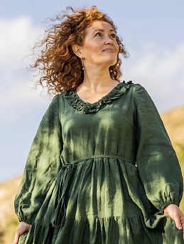 Роскошное льняное платье