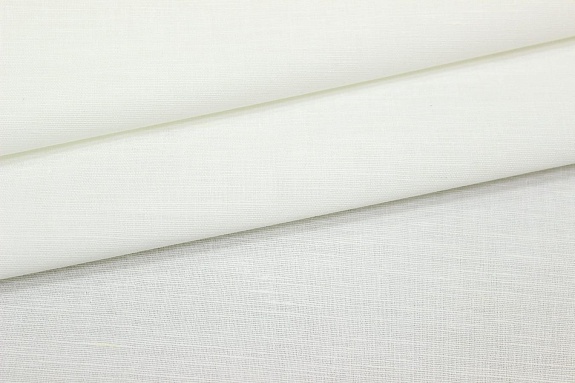 Полулен цв.Белый, ш.1.5м, лен-58%, хлопок-42%, 150гр/м.кв