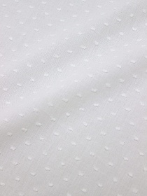 Фактурный хлопок "Шарики" цв.молочный, ш.1.5м, батист, хлопок-100%, 80гр/м.кв