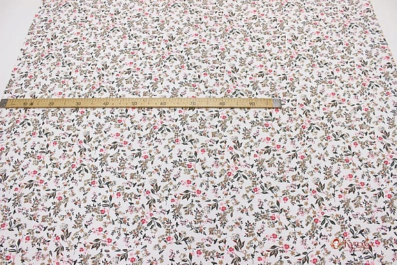 Батистовая вуаль "Аромат цветов" цв.белый, ш.1.46м, хл-70%, вискоза-30%, 80гр/м.кв