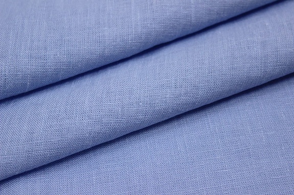Лен костюмный с эффектом мятости цв.Небесно-голубая дымка, ш.1.45м, лен-100%, 190гр/м.кв
