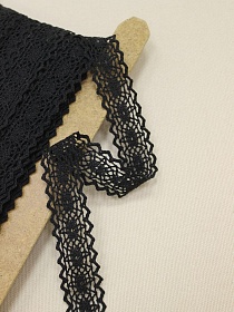 Кружево цв.черный, ш.25мм, хлопок-90%, п/э-10%, рис.079/26