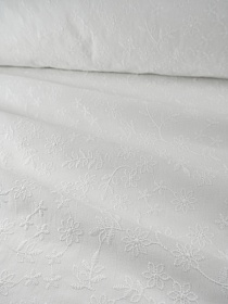 Шитье "Романтическая нежность" цв.молочно-белый, ш.1.4м, батист, хлопок-100%