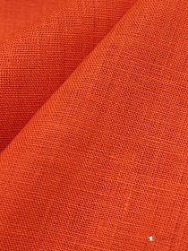 Лен костюмный с эффектом мятости цв.Насыщенный оранжевый, ш.1.45м, лен-100%, 190гр/м.кв