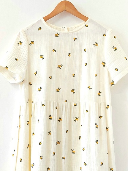 Платье из муслина "Абрикосики" 