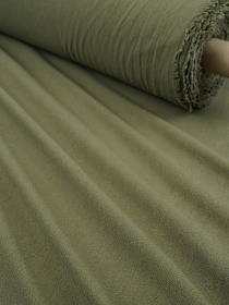 Хлопок крэш цв.Темный болотно-зеленый винтаж, СОРТ2, ш.1.4м, хлопок-100%, 160гр/м.кв