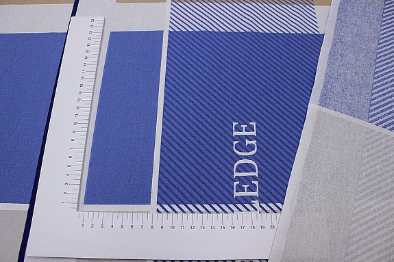 Мерный лоскут (ткань в отрезах) - Поплин "Кристиан - крупные квадраты", (комп), СОРТ2, ш.2.2м