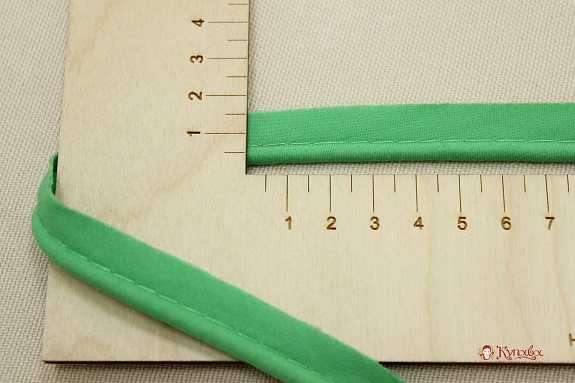 Кант отделочный цв.светло-зеленый, ш.15мм/5мм, хлопок-100%
