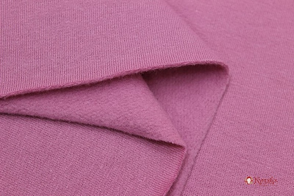 Футер 2-х нит. начес цв.Роза-2, ш.2.14м (1.07м*2, чулок), Карде/Ое, хлопок-90%, п/э-10%,180гр/м.кв