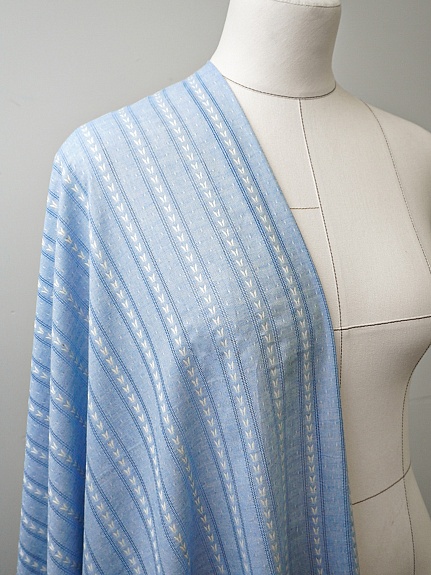 Фактурный хлопок "Колосок" цв.небесно-голубая дымка, ш.1.45м, хл-100%, 100гр/м.кв