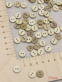 Пуговица светлый кокос,11мм, 2 отверстия