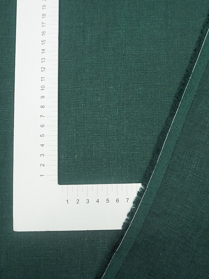 Лен костюмный с эффектом мятости цв.Темный малахит, ш.1.45м, лен-100%, 190гр/м.кв