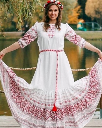 Платье из рогожки "Каравай" 